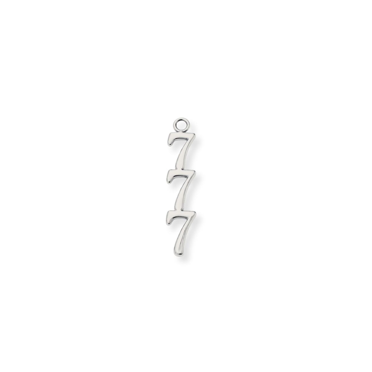 Silver 777 Charm