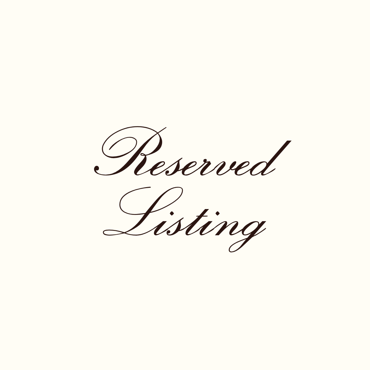 Reserved Listing