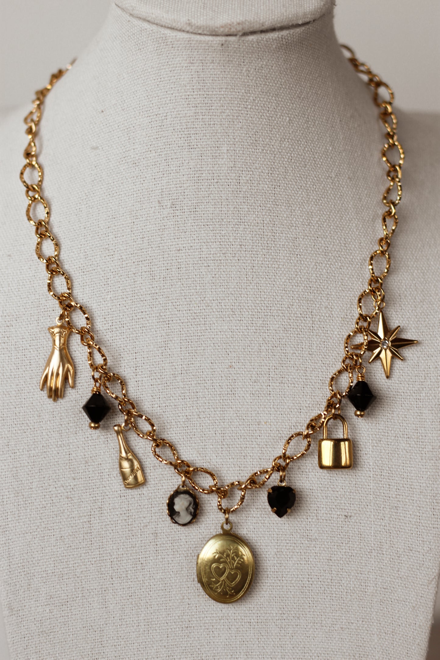 Vintage Valentine Charm Necklace