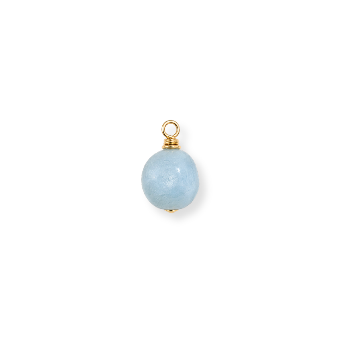 Aquamarine Nugget Bead Charm