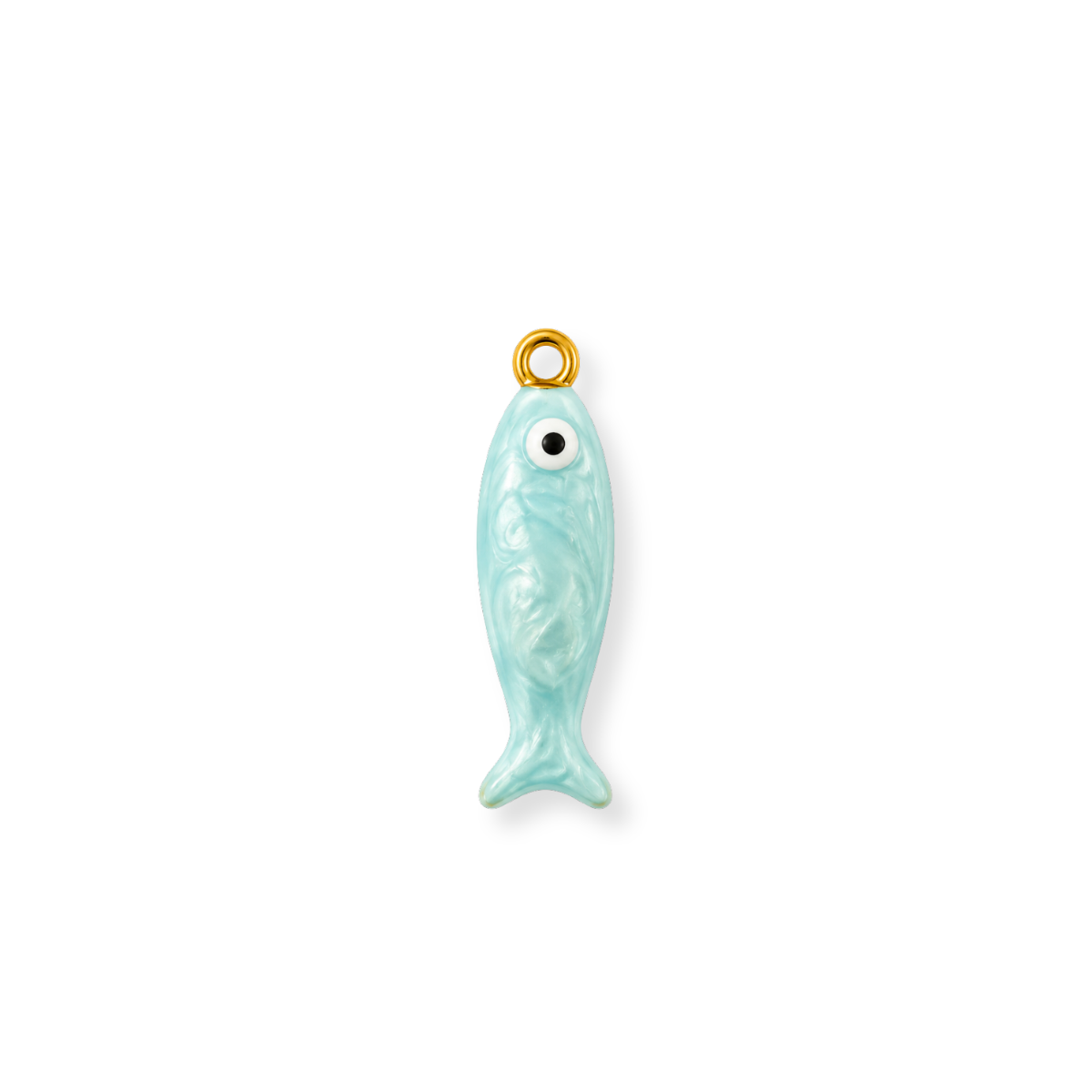Blue Enamel Fish Charm