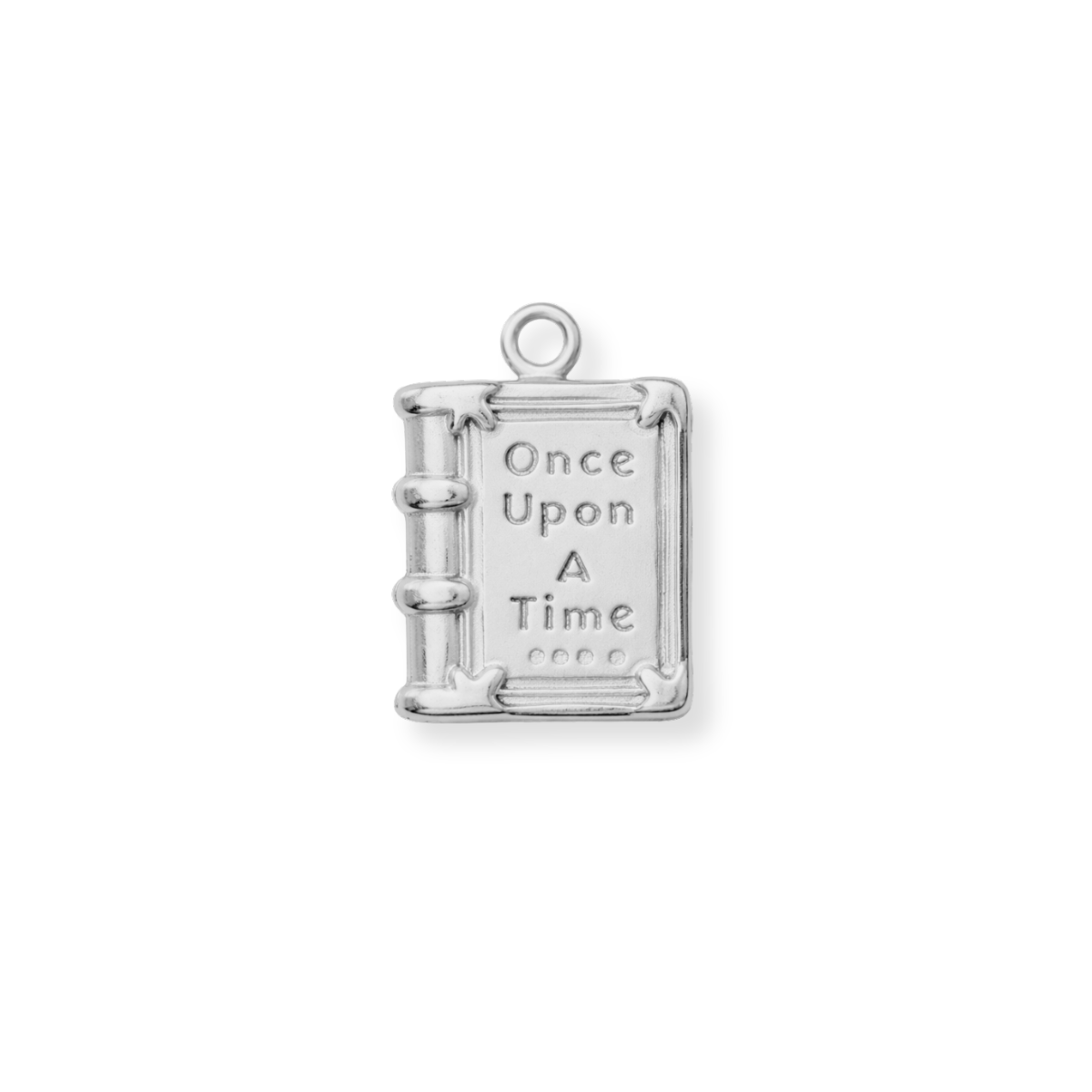 Silver Book Charm