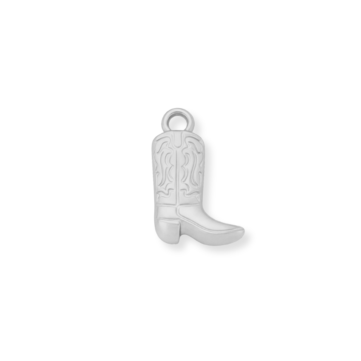 Silver Cowboy Boot Charm