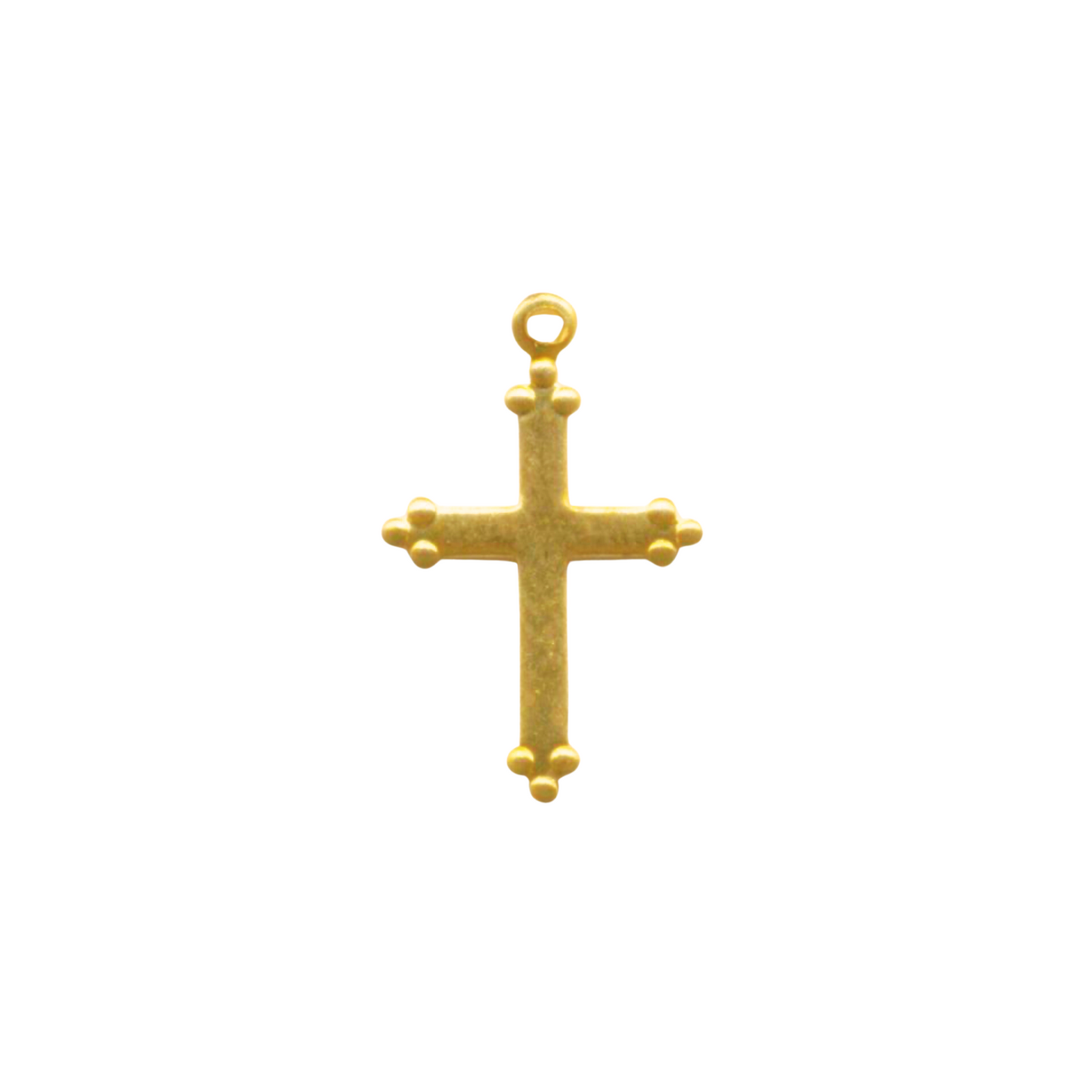 Brass Cross Charm