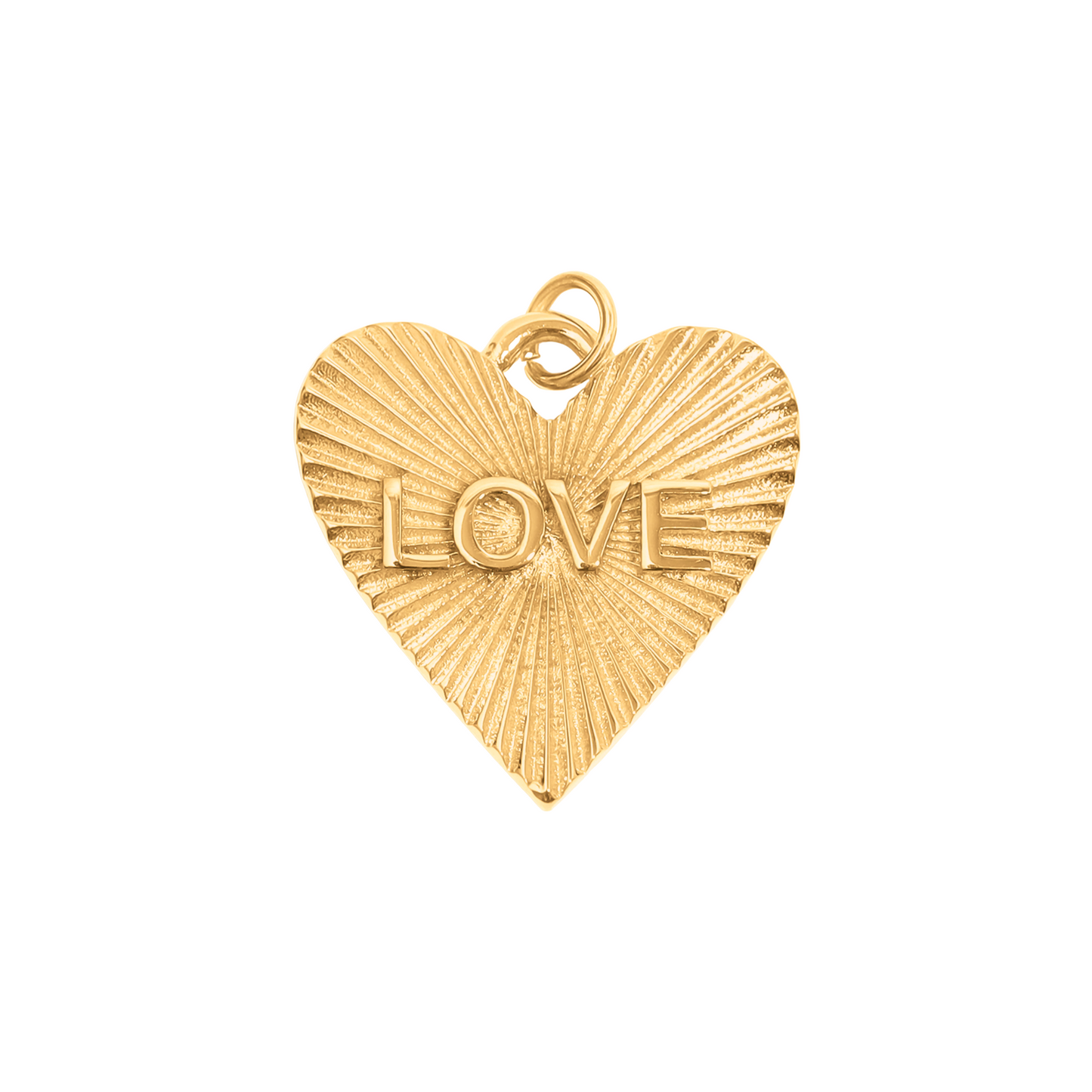 Love Sunburst Heart Charm