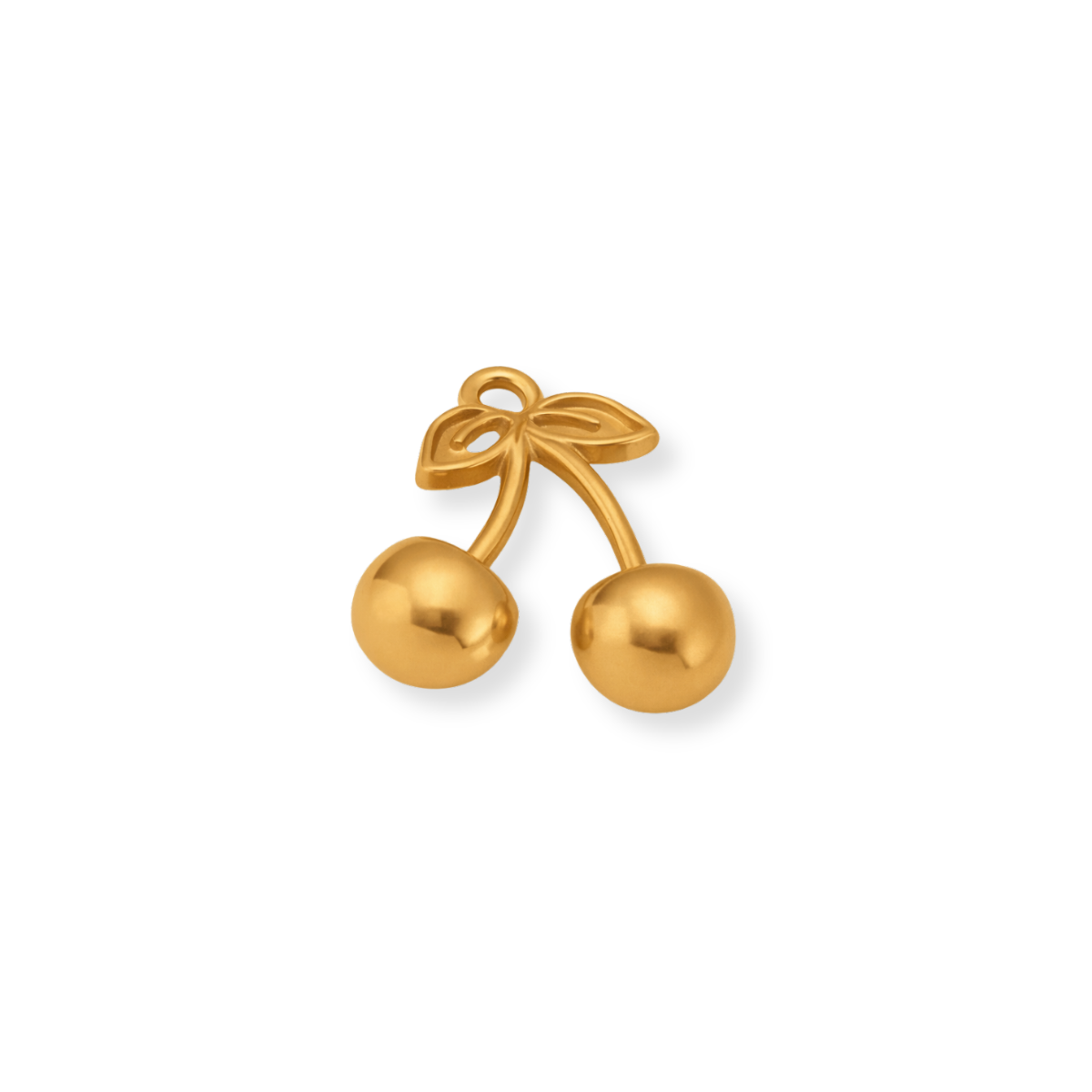 Gold Cherry Charm