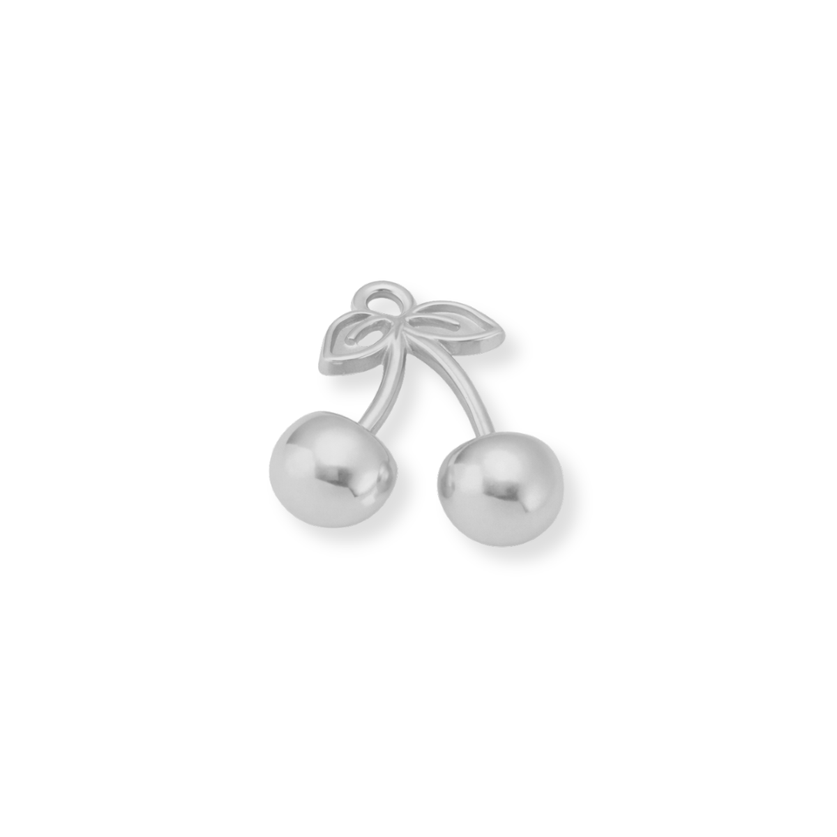 Silver Cherry Charm