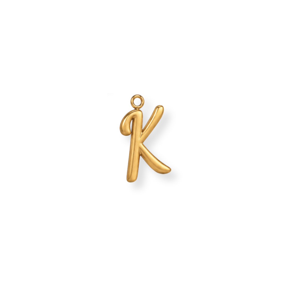 Cursive Letter K Charm