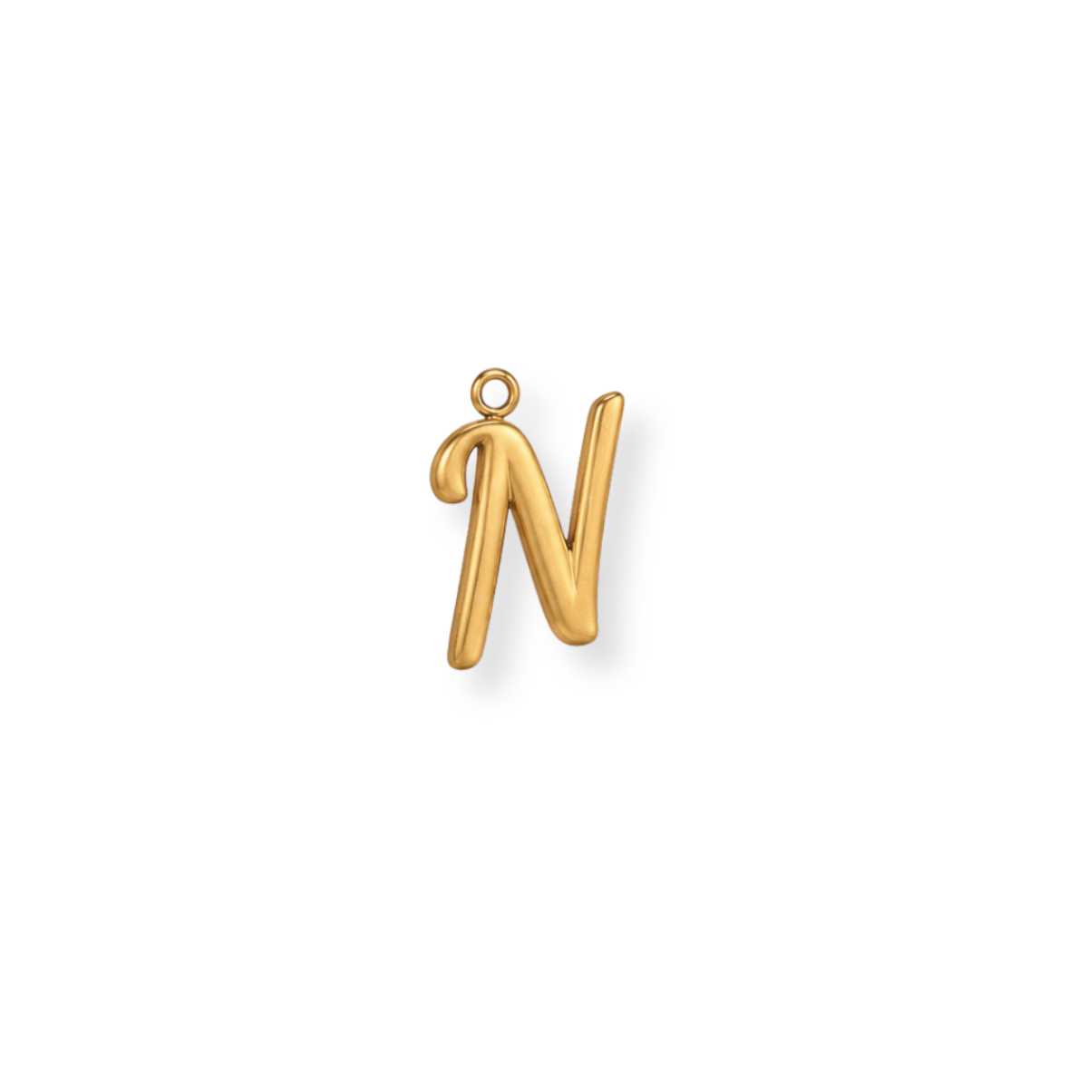 Cursive Letter N Charm