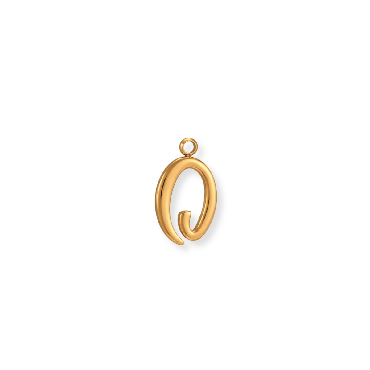 Cursive Letter O Charm