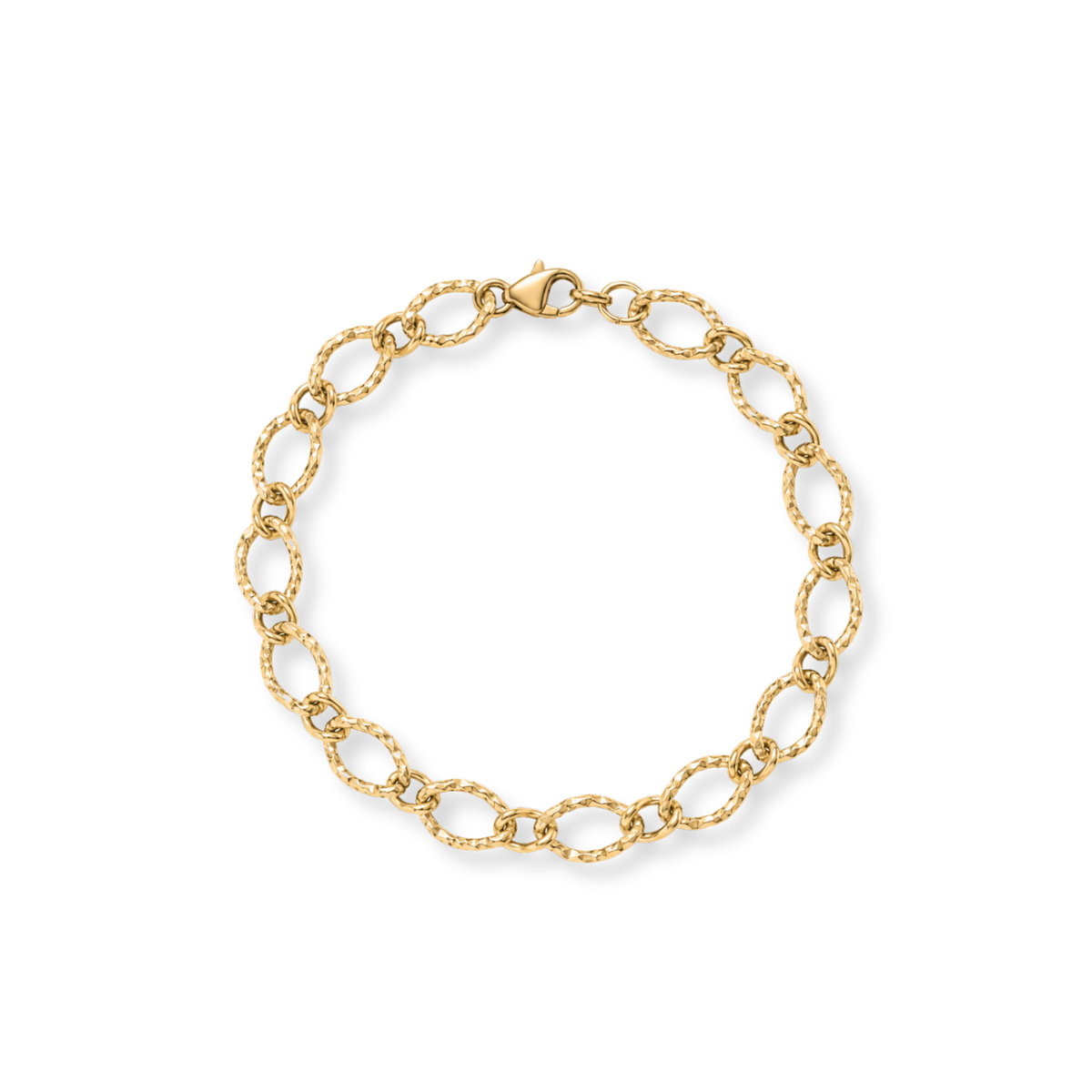 Hammered Oval Bracelet