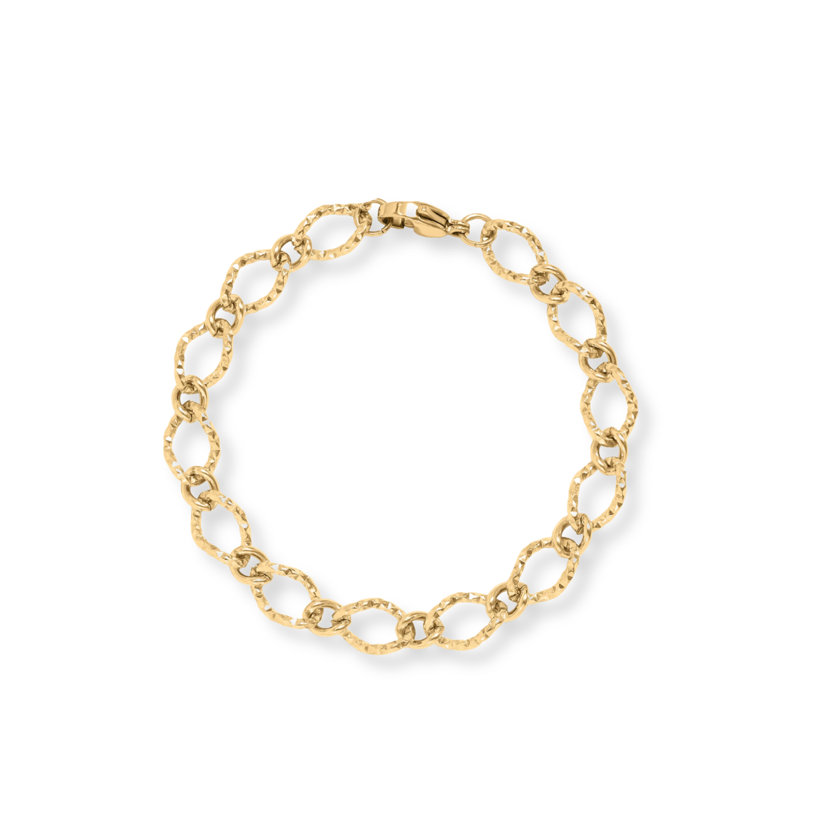 Hammered Oval Bracelet