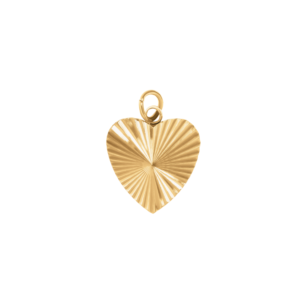 Sunburst Heart Charm