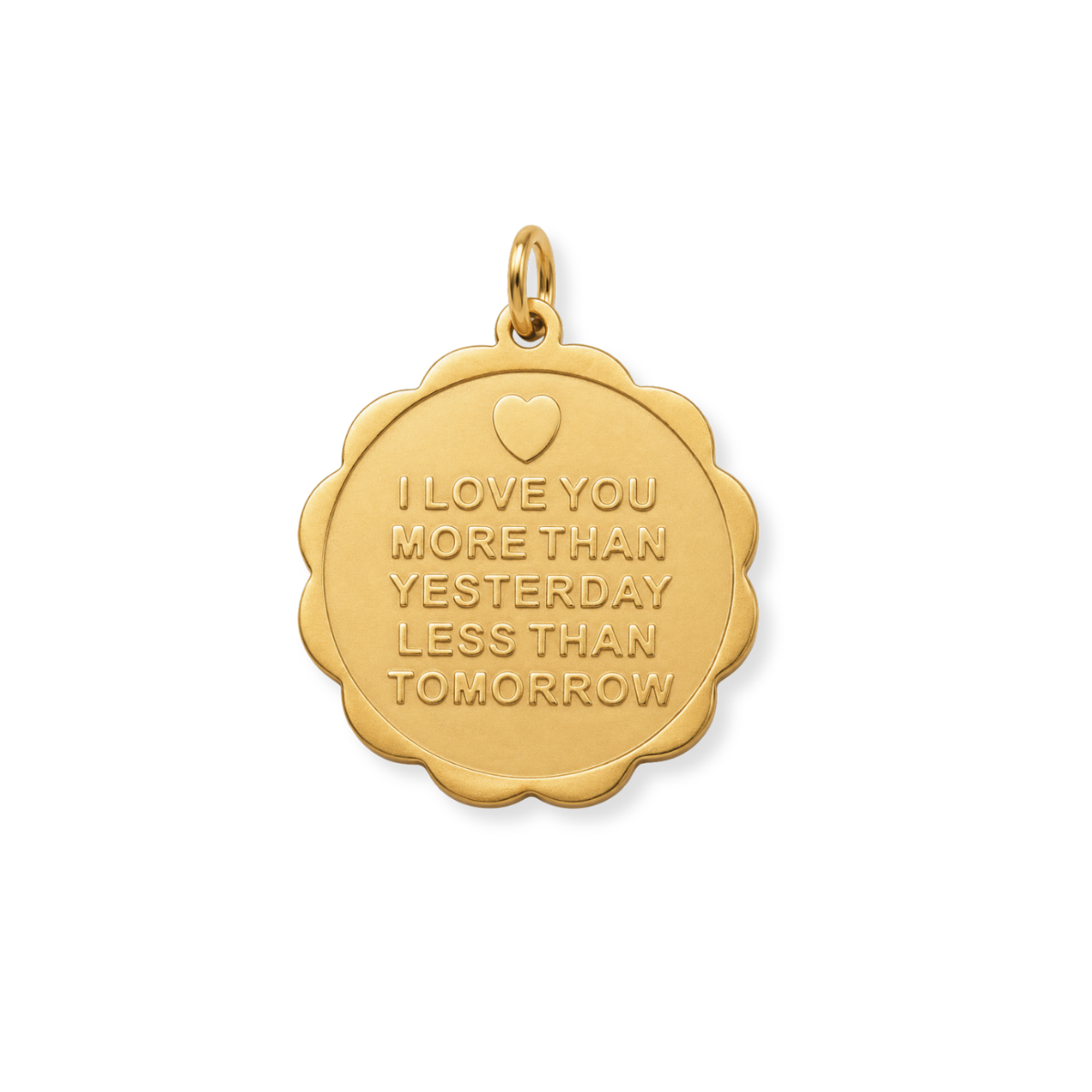 Love You More Medallion Charm