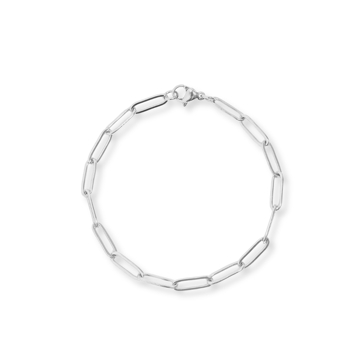 Classic Silver Paperclip Bracelet
