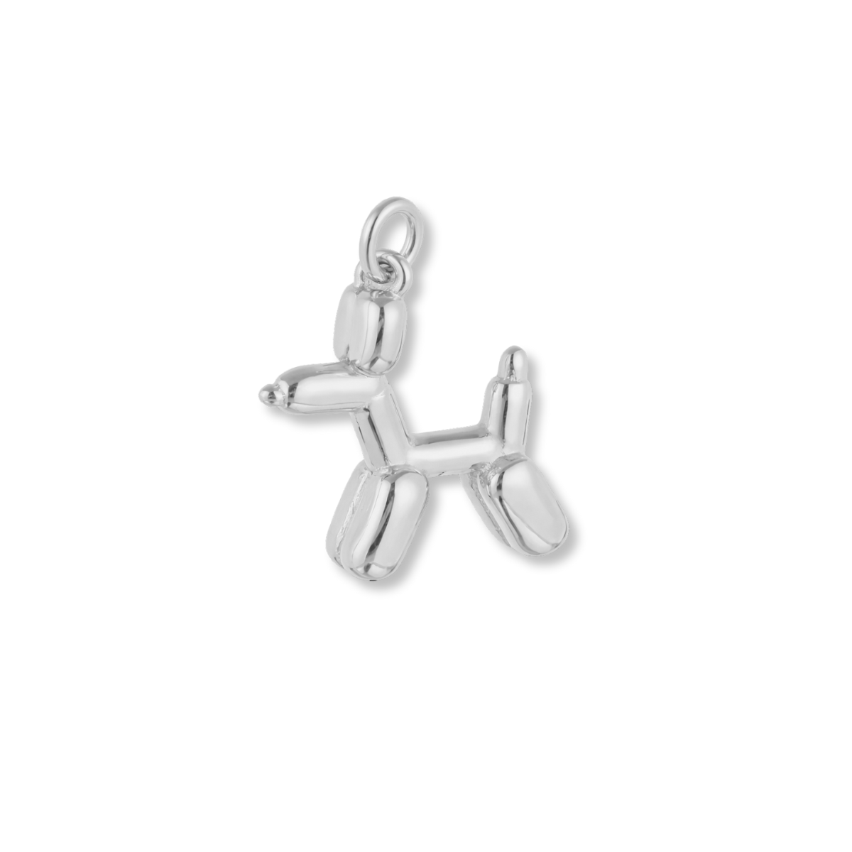 Silver Balloon Dog Charm