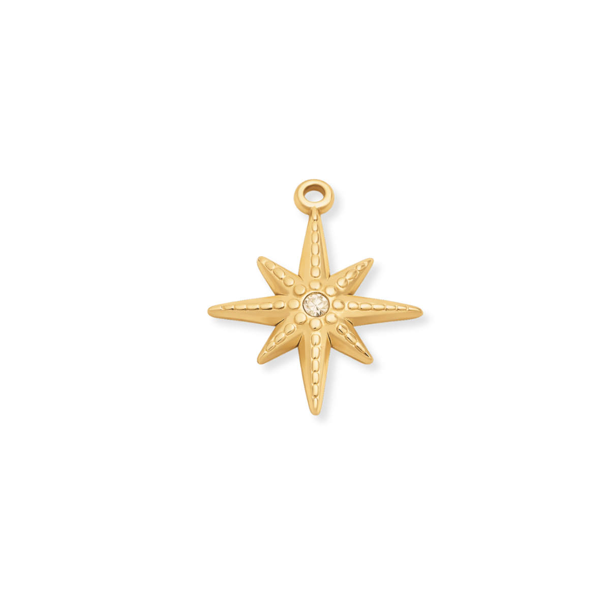 Studded Compass Charm