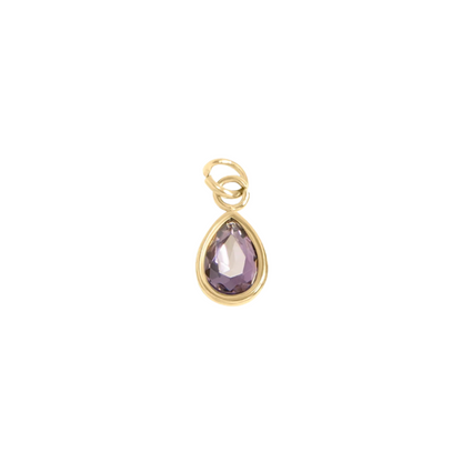 Teardrop Birthstone Charm