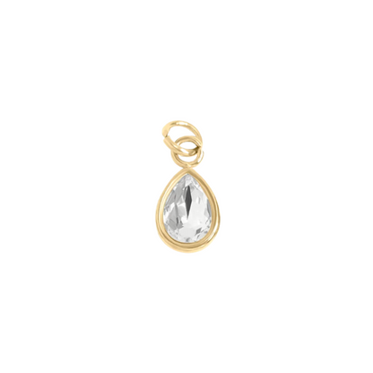 Teardrop Birthstone Charm