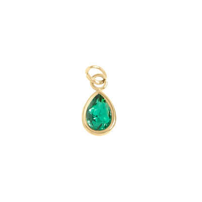 Teardrop Birthstone Charm