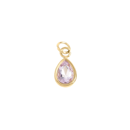 Teardrop Birthstone Charm