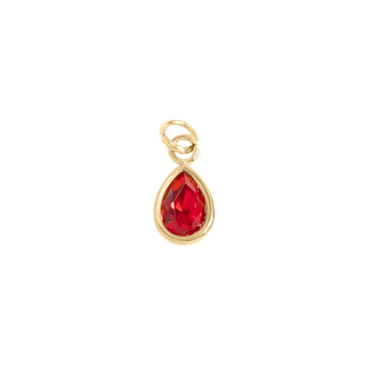 Teardrop Birthstone Charm