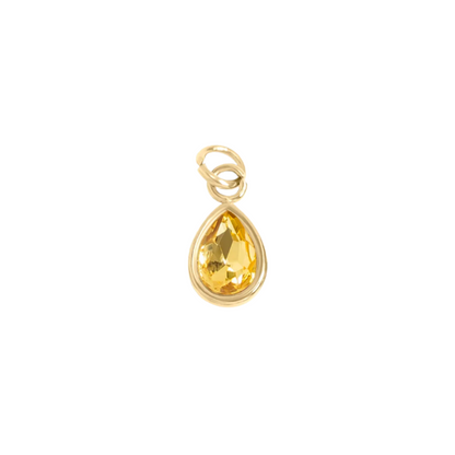 Teardrop Birthstone Charm