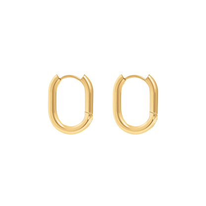 Oval Hoop Earrings