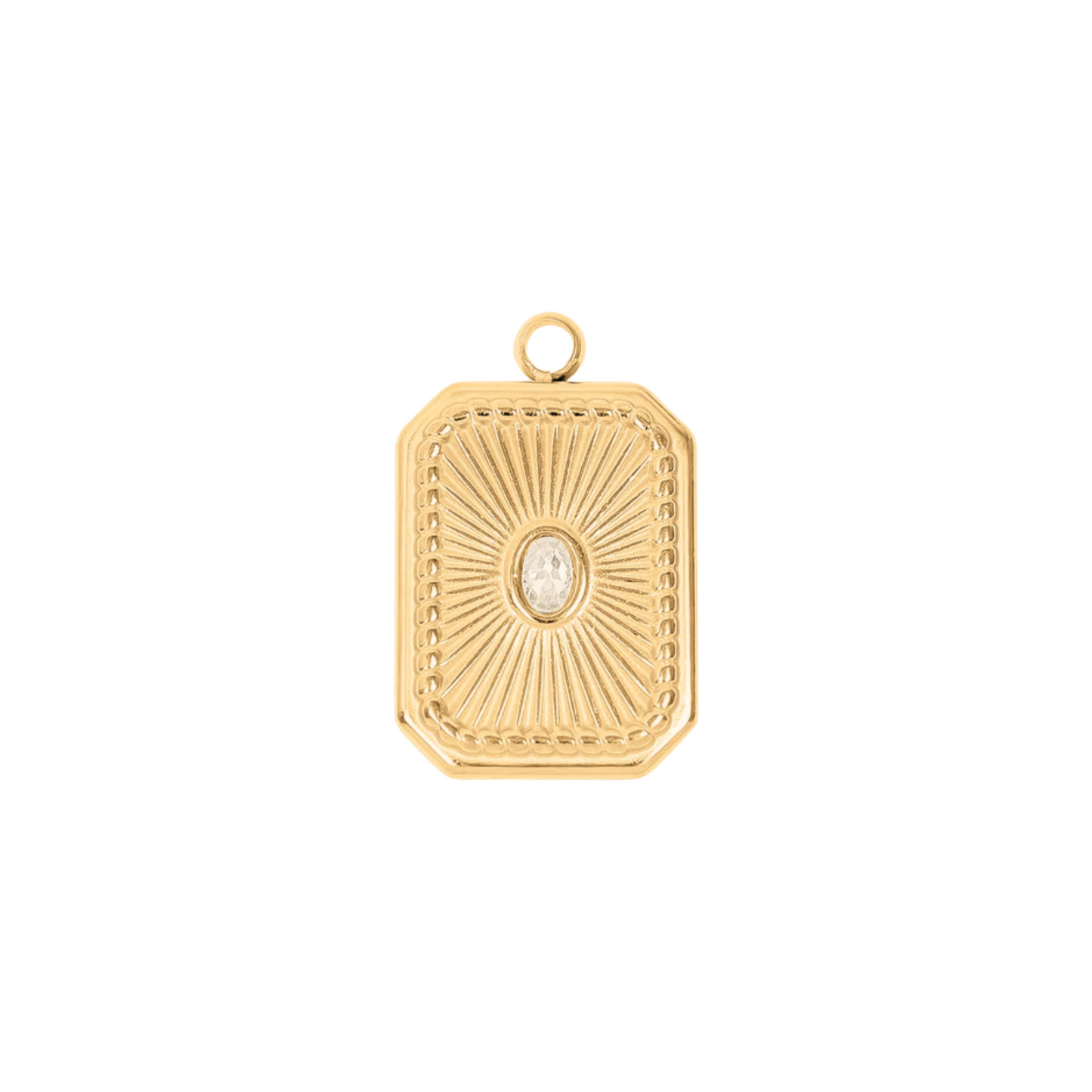 Rectangle Sunburst Charm