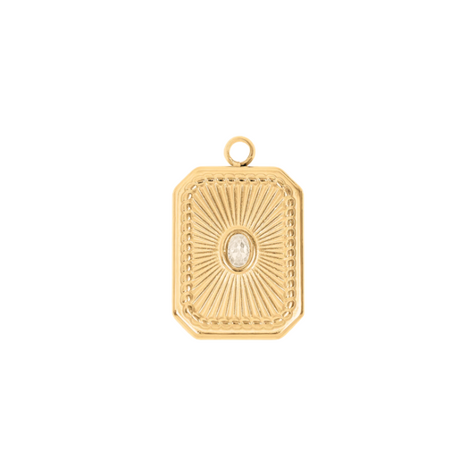 Rectangle Sunburst Charm