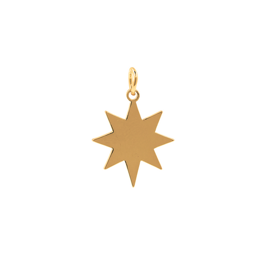 Large Compass Star Charm