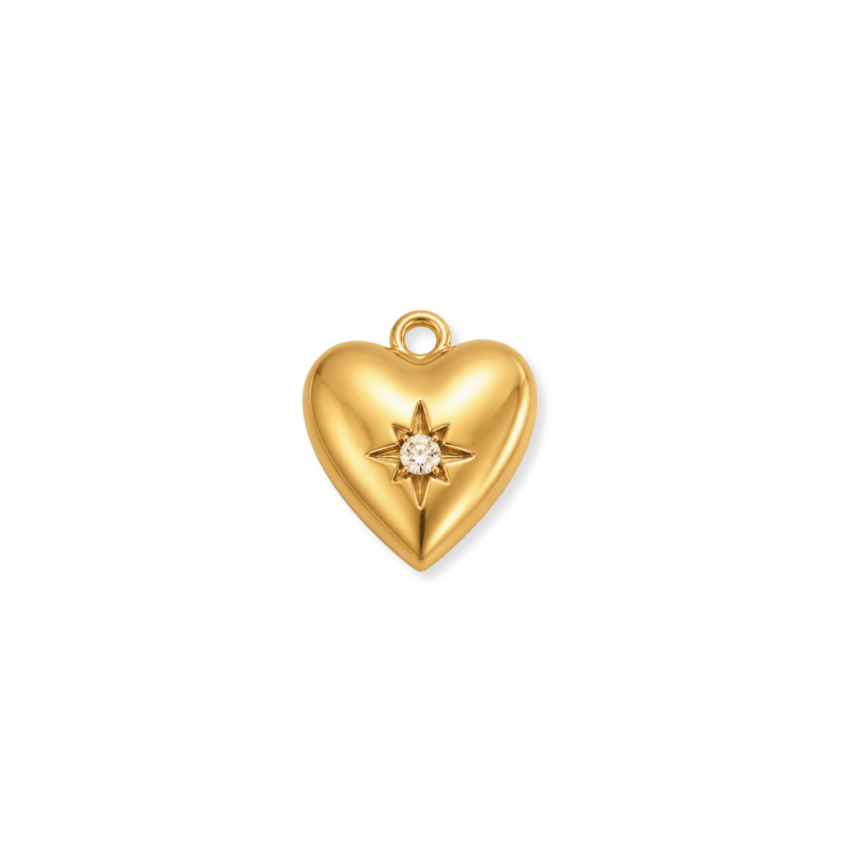 North Star Heart Charm