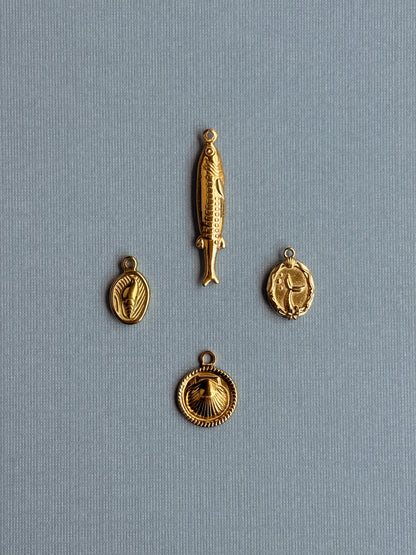 Spiral Shell Medallion Charm