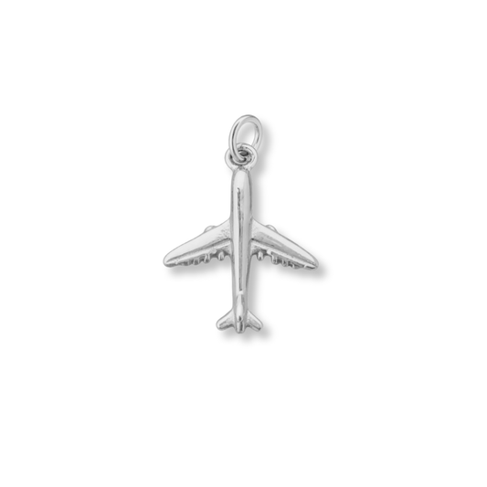 Silver Airplane Charm
