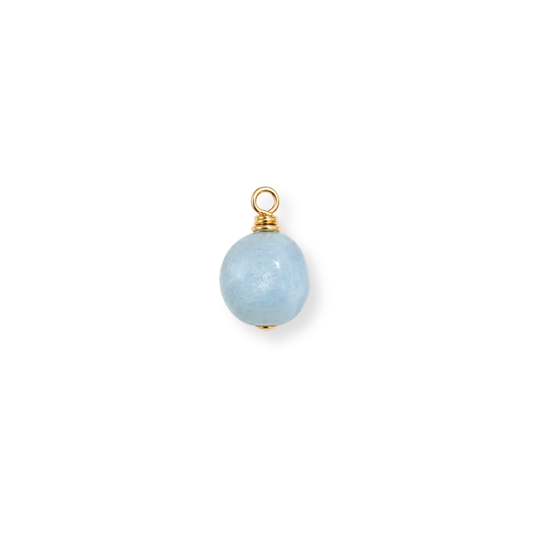Aquamarine Nugget Bead Charm