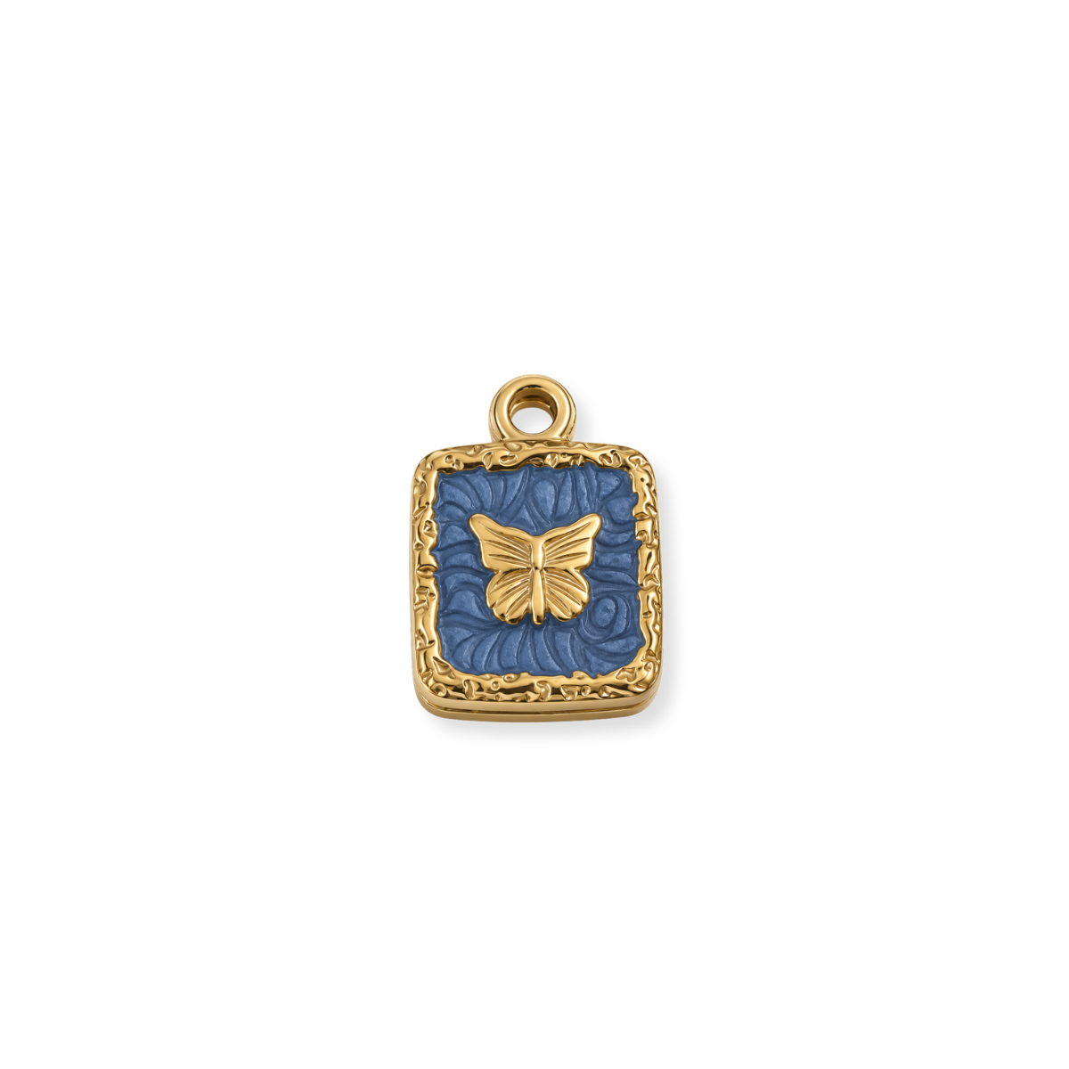 Blue Enamel Butterfly Charm