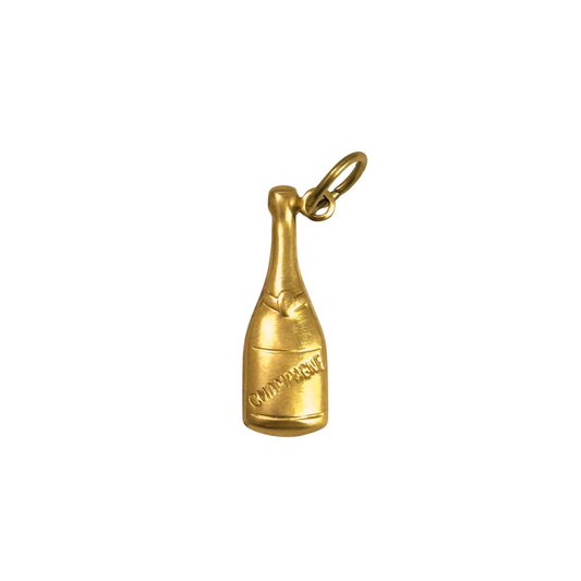 Brass Champagne Bottle Charm