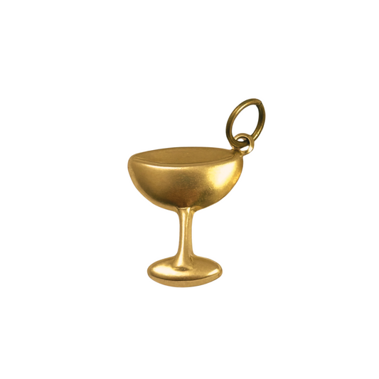 Brass Champagne Coupe Charm