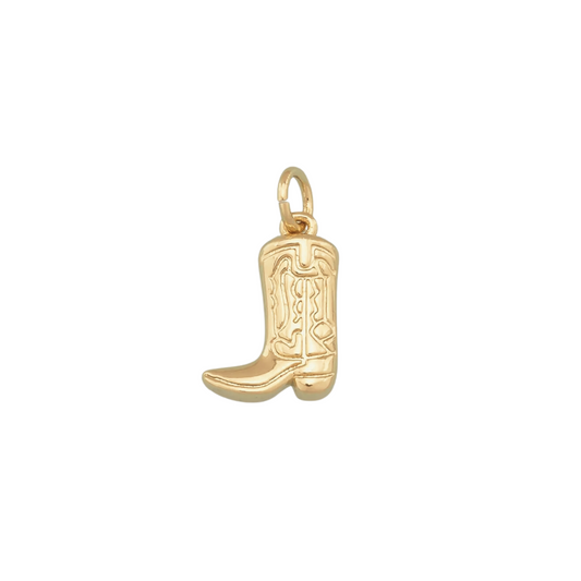 Gold Cowboy Boot Charm