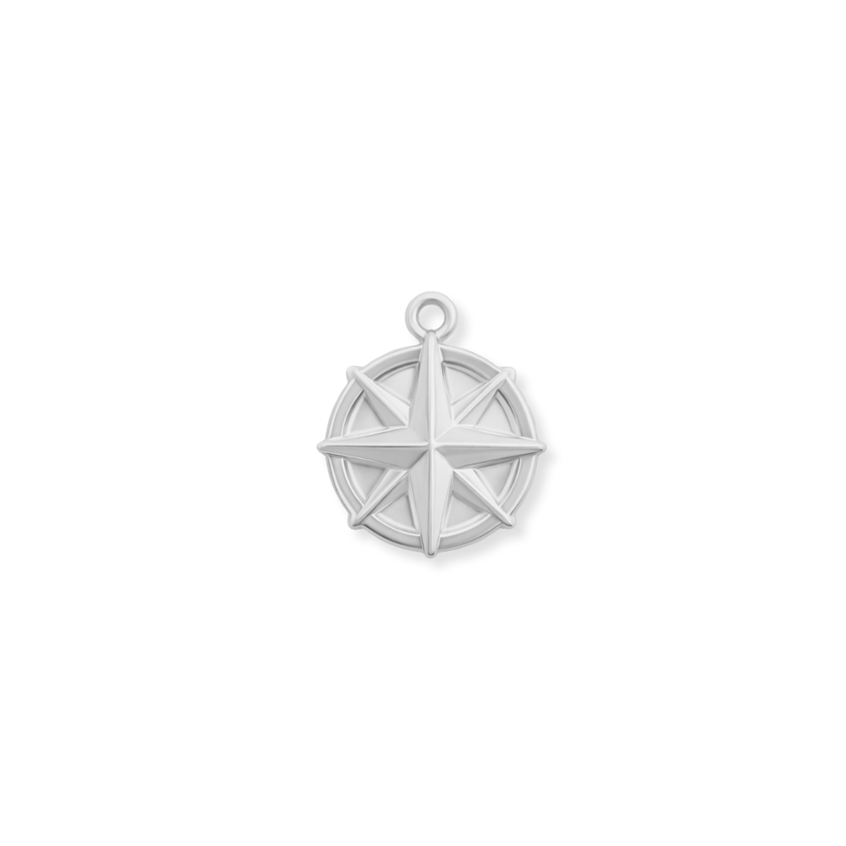Silver Compass Charm