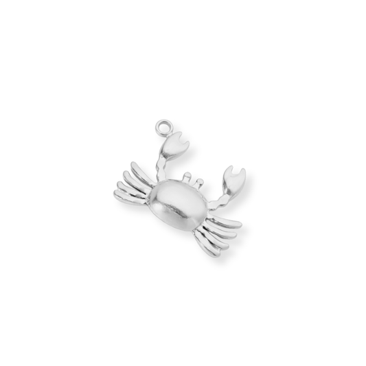 Silver Crab Charm