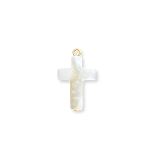 Cross Shell Bead Charm