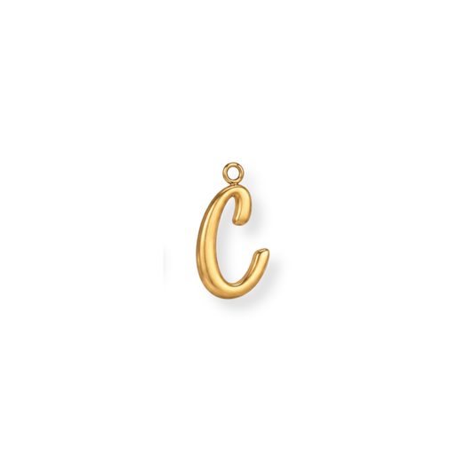 Cursive Letter C Charm