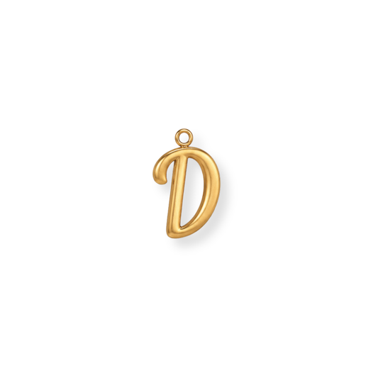 Cursive Letter D Charm