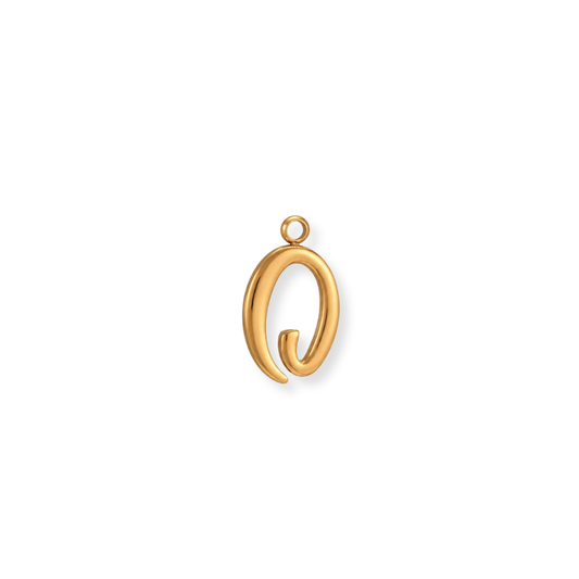 Cursive Letter O Charm