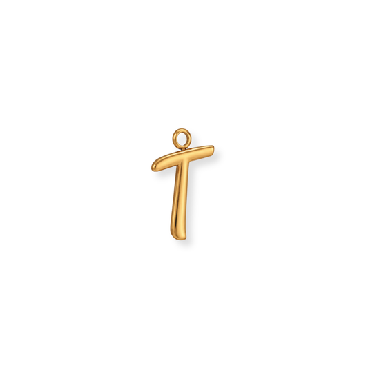 Cursive Letter T Charm