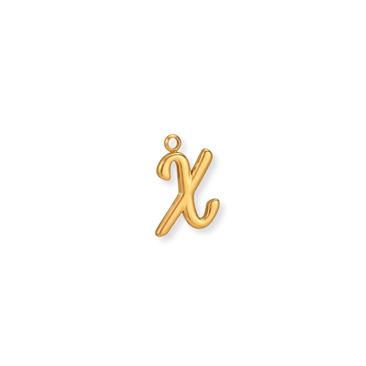 Cursive Letter X Charm