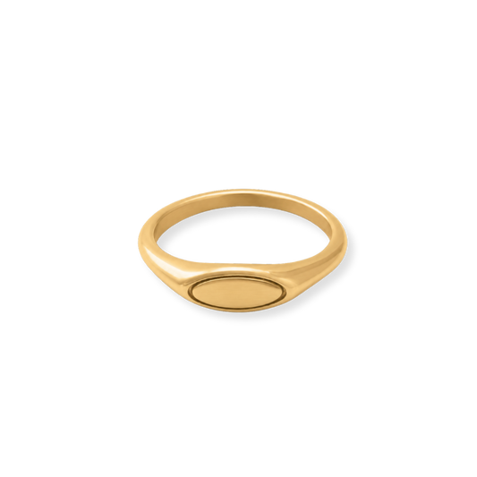 Dainty Oval Signet Ring