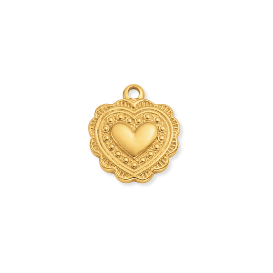 Doily Heart Charm