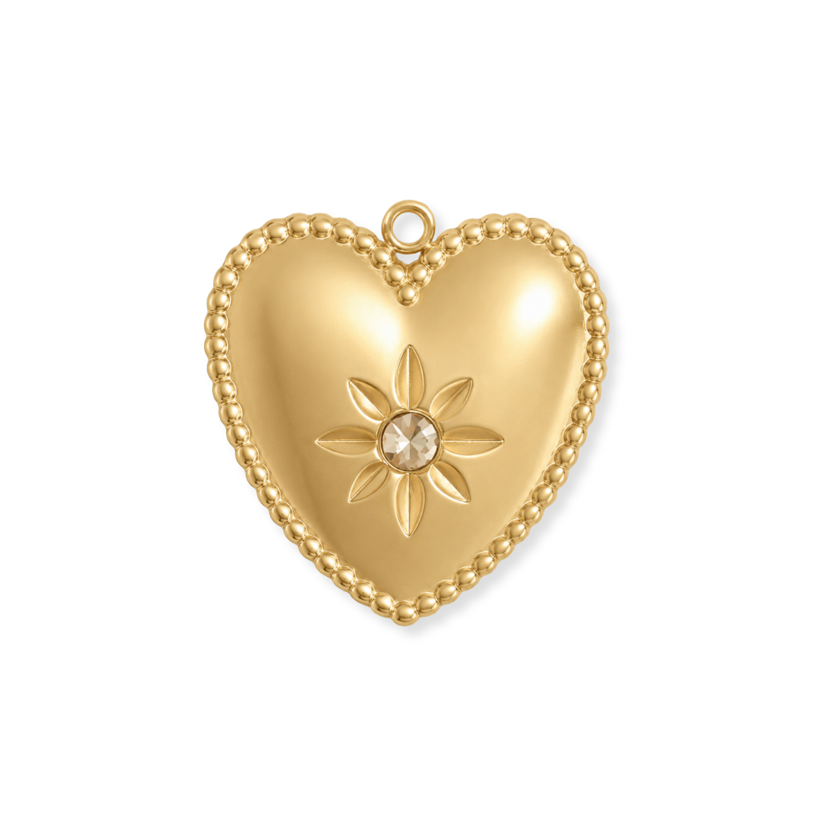 Sunbeam Gem Heart Charm